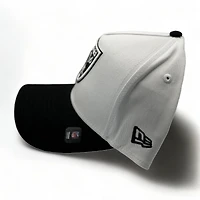 Las Vegas Raiders White Pro Image Exclusive New Era 9FORTY A-Frame Snapback