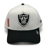 Las Vegas Raiders White Pro Image Exclusive New Era 9FORTY A-Frame Snapback