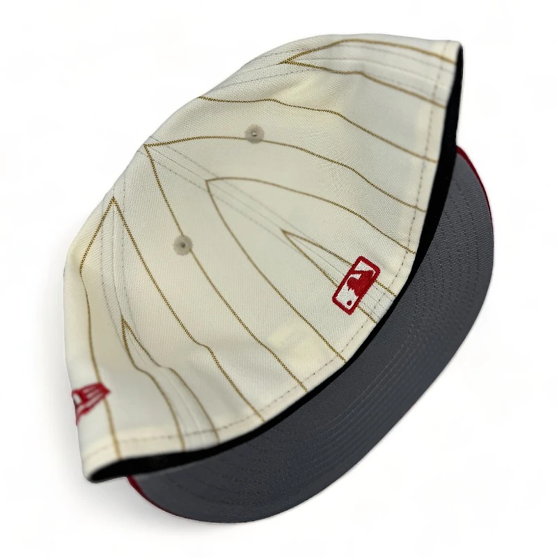 St. Louis Cardinals Chrome Gold Pinstripe Pro Image Exclusive New Era 59FIFTY Fitted Hat