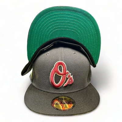 Baltimore Orioles Gray Black Two Tone Holiday Pack 30th Anniversary Patch Green UV New Era 59FIFTY Fitted Hat