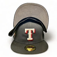 Texas Rangers Gray Black Two Tone Holiday Pack Final Season Patch UV New Era 59FIFTY Fitted Hat