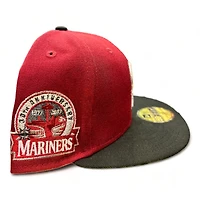 Seattle Mariners Cardinal Two Tone Holiday Pack 30th Anniversary Patch Green UV New Era 59FIFTY Fitted Hat