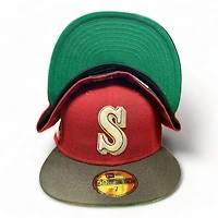 Seattle Mariners Cardinal Two Tone Holiday Pack 30th Anniversary Patch Green UV New Era 59FIFTY Fitted Hat