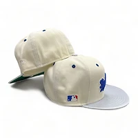 Los Angeles Dodgers Chrome Metallic Silver Side Batty Green UV 59FIFTY Fitted Hat