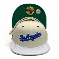 Los Angeles Dodgers Chrome Metallic Silver Side Batty Green UV 59FIFTY Fitted Hat