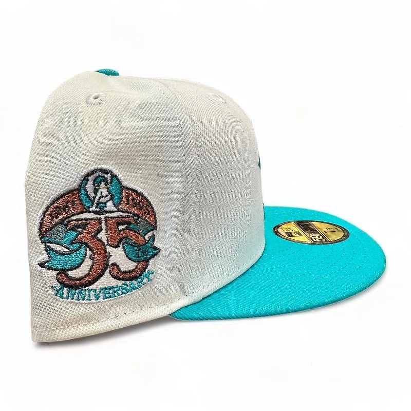 California Angels Chrome Teal 35th Aniv Patch Gray UV New Era 59FIFTY Fitted Hat