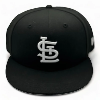 St. Louis Cardinals Black and White Basic New Era 9FIFTY Snapback Hat