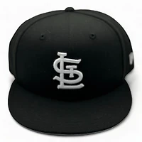 St. Louis Cardinals Black and White Basic New Era 9FIFTY Snapback Hat