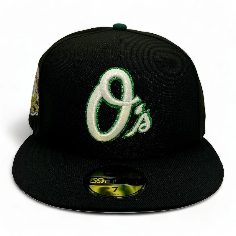 Baltimore Orioles Black "East Cook Up Pack" Camden Yards 30th Anniversary Patch Green UV New Era 59Fifty Fitted Hat