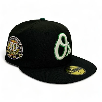 Baltimore Orioles Black "East Cook Up Pack" Camden Yards 30th Anniversary Patch Green UV New Era 59Fifty Fitted Hat