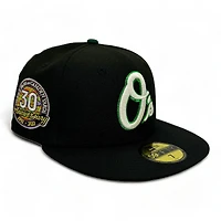 Baltimore Orioles Black "East Cook Up Pack" Camden Yards 30th Anniversary Patch Green UV New Era 59Fifty Fitted Hat