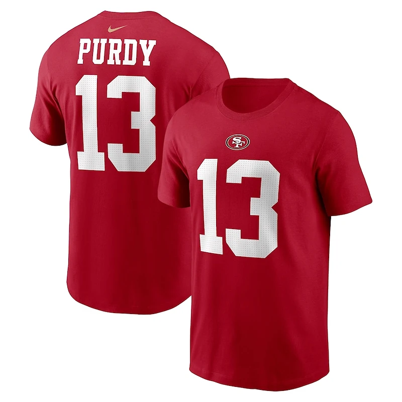 Youth San Francisco 49ers Brock Purdy Red Nike Player Name & Number Shirt