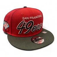San Francisco 49ers Jerry 1.0 Script Two Tone 75th Anniversary Patch Green UV 9FIFTY Hat