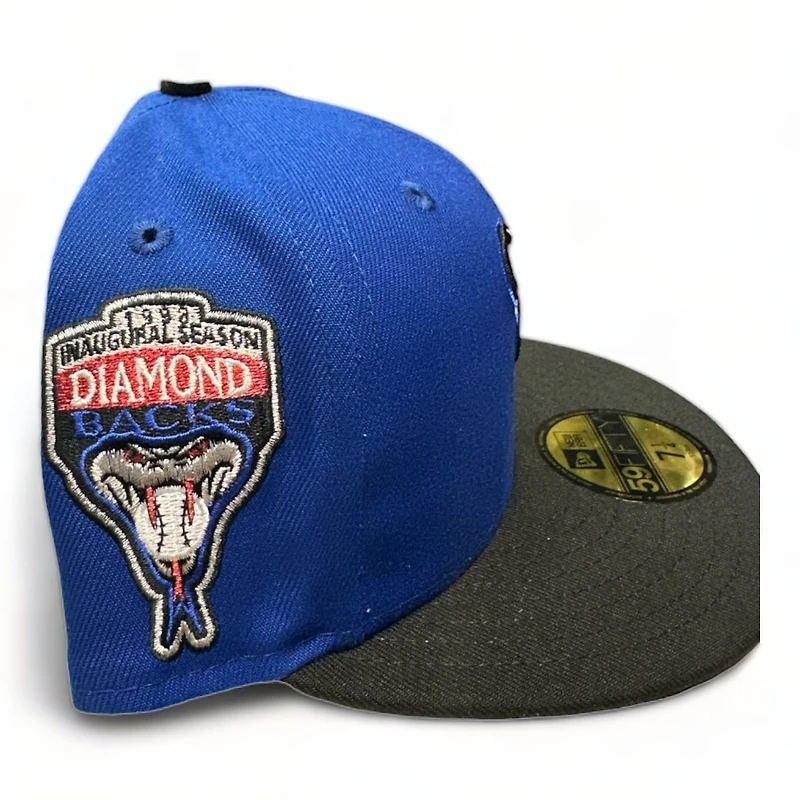 Arizona Diamondbacks Royal Black Two Tone 1998 Inaugural Patch Red UV New Era 59FIFTY Fitted Hat