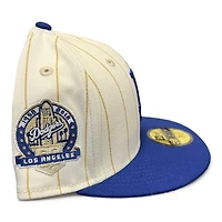 Los Angeles Dodgers Chrome Gold Pinstripe Pro Image Exclusive New Era 59FIFTY Fitted Hat