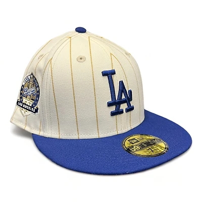 Los Angeles Dodgers Chrome Gold Pinstripe Pro Image Exclusive New Era 59FIFTY Fitted Hat