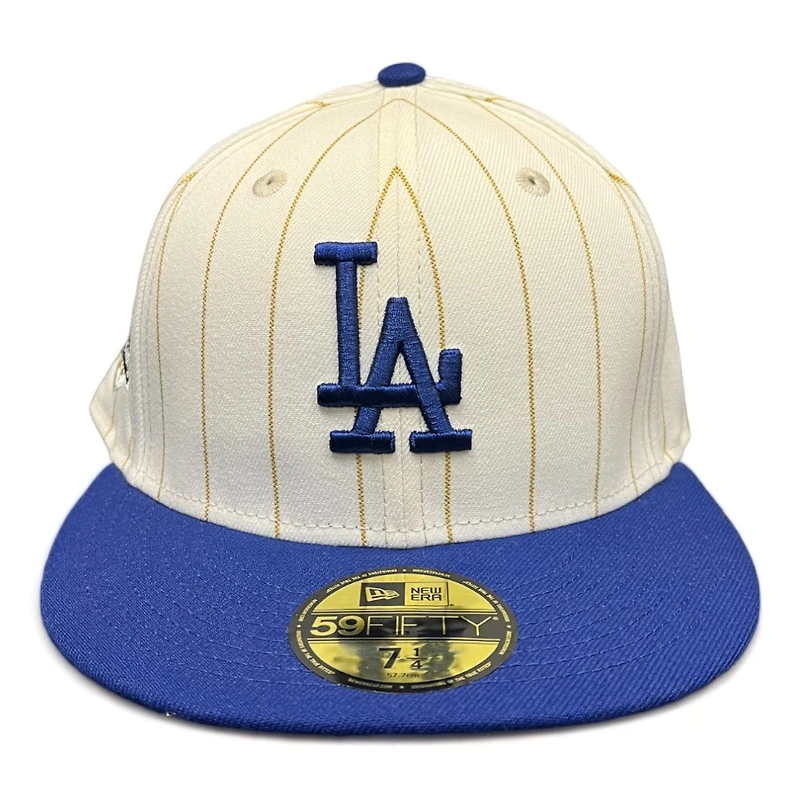 Los Angeles Dodgers Chrome Gold Pinstripe Pro Image Exclusive New Era 59FIFTY Fitted Hat