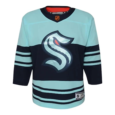 Youth Seattle Kraken Teal Navy NHL Jersey