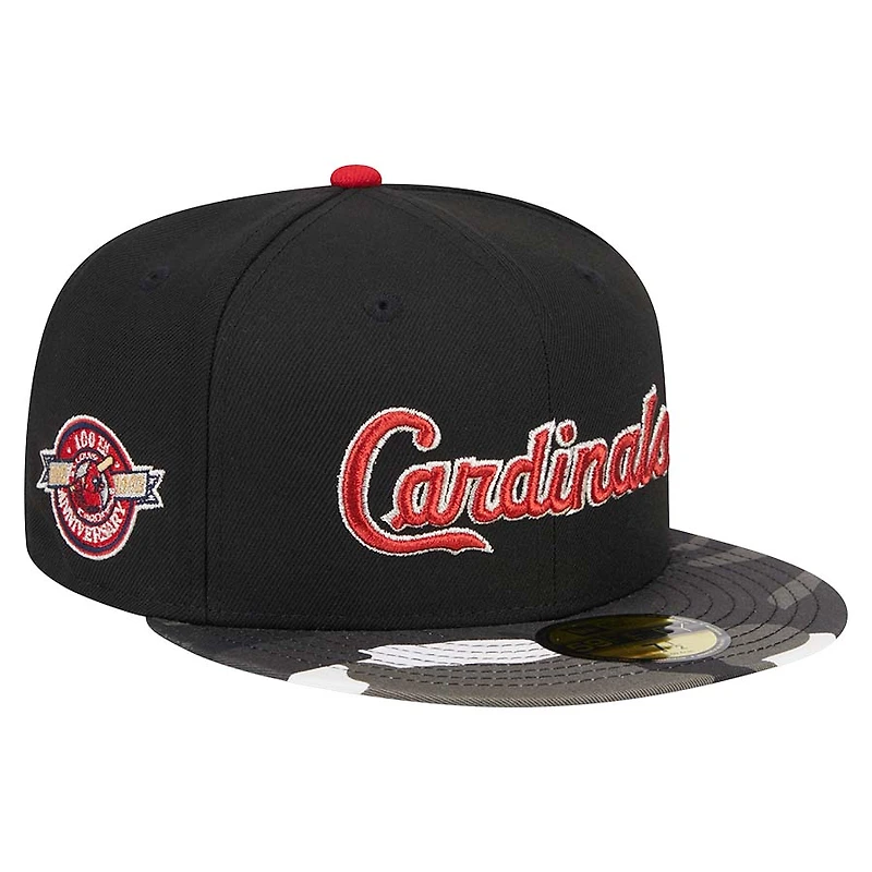 St. Louis Cardinals Metallic Camo 100th Aniv Patch Gray UV New Era 59FIFTY Fitted Hat