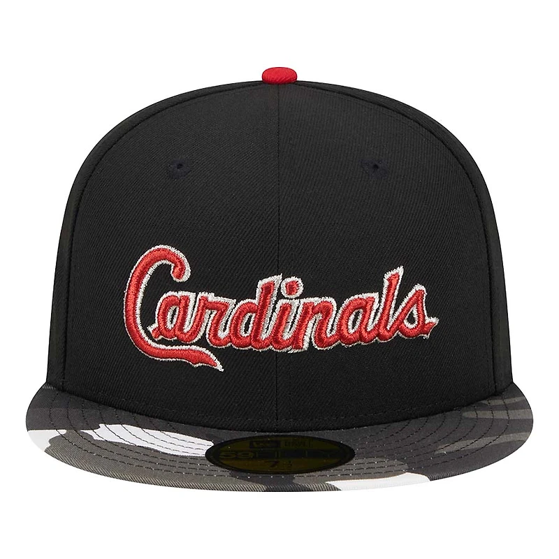 St. Louis Cardinals Metallic Camo 100th Aniv Patch Gray UV New Era 59FIFTY Fitted Hat