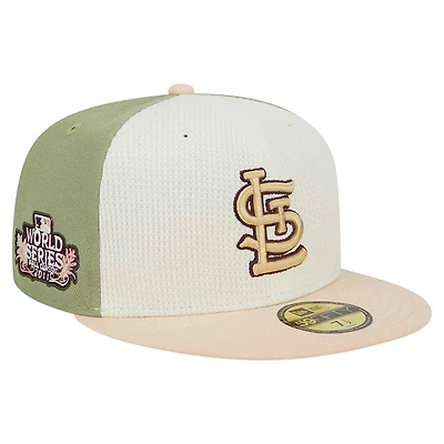 St. Louis Cardinals Green Thermal Front 2011 WS Patch Gray UV New Era 59FIFTY Fitted Hat