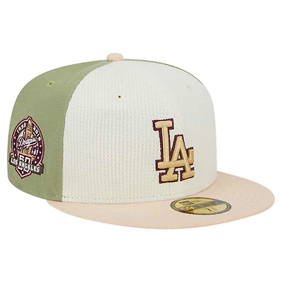 Los Angeles Dodgers Green Thermal Front 60th Aniv Patch Gray UV New Era 59FIFTY Fitted Hat