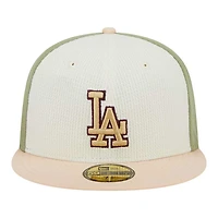 Los Angeles Dodgers Green Thermal Front 60th Aniv Patch Gray UV New Era 59FIFTY Fitted Hat