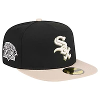 Chicago White Sox Black Comiskey Patch Gray UV New Era A-Frame 59FIFTY Fitted Hat