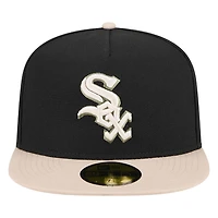 Chicago White Sox Black Comiskey Patch Gray UV New Era A-Frame 59FIFTY Fitted Hat