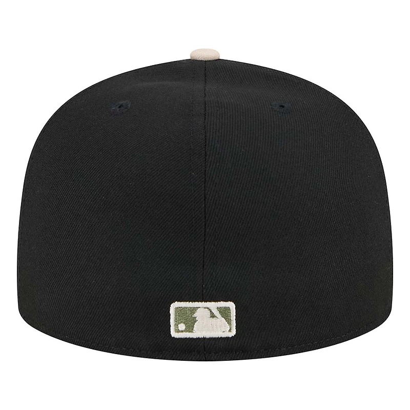Chicago White Sox Black Comiskey Patch Gray UV New Era A-Frame 59FIFTY Fitted Hat