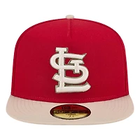 St. Louis Cardinals Red 30th Busch Stadium Patch Gray UV New Era A-Frame 59FIFTY Fitted Hat