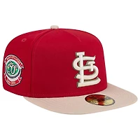 St. Louis Cardinals Red 30th Busch Stadium Patch Gray UV New Era A-Frame 59FIFTY Fitted Hat