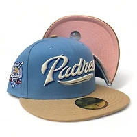San Diego Padres Light Blue Two Tone 40th Anniversary Patch Pink UV New Era 59Fifty Fitted Hat
