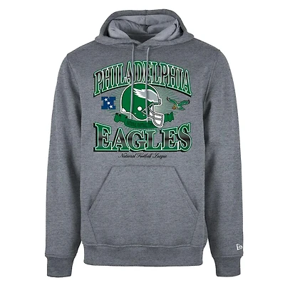 Philadelphia Eagles Gray Historic Helmet New Era Hoodie
