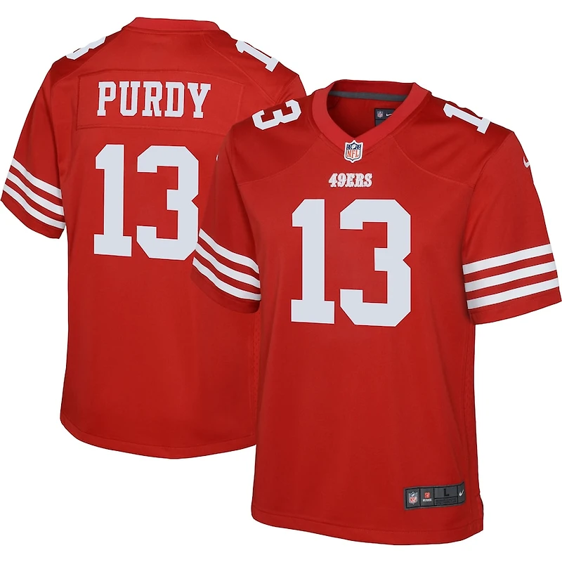 Youth San Francisco 49ers Brock Purdy Scarlet Red Nike Game Jersey