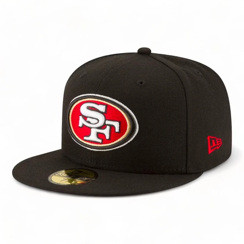 San Francisco 49ers Black Super Bowl LVIII Side Patch NFL New Era 59FIFTY Fitted Hat