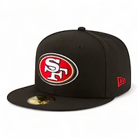 San Francisco 49ers Black Super Bowl LVIII Side Patch NFL New Era 59FIFTY Fitted Hat