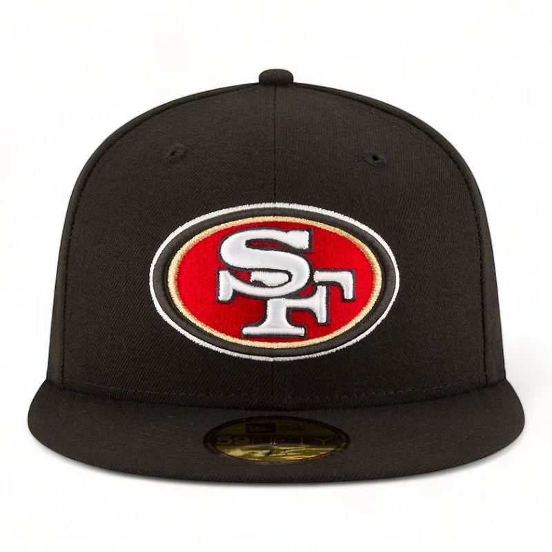 San Francisco 49ers Black Super Bowl LVIII Side Patch NFL New Era 59FIFTY Fitted Hat