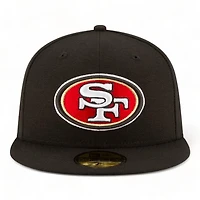San Francisco 49ers Black Super Bowl LVIII Side Patch NFL New Era 59FIFTY Fitted Hat