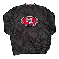San Francisco 49ers Black V-Neck Windbreaker Pullover Jacket