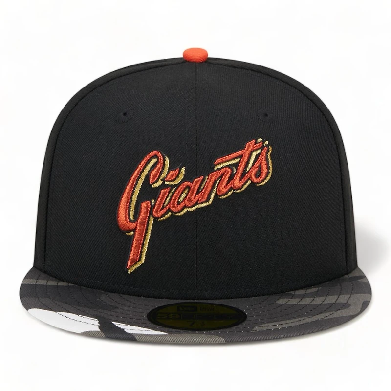 San Francisco Giants Metallic Camo 60th Aniv Patch Gray UV New Era 59FIFTY Fitted Hat