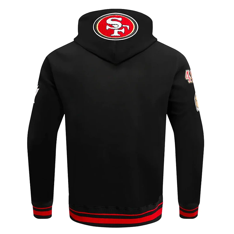 San Francisco 49ers Pro Standard Black Mashup Rib Hoodie