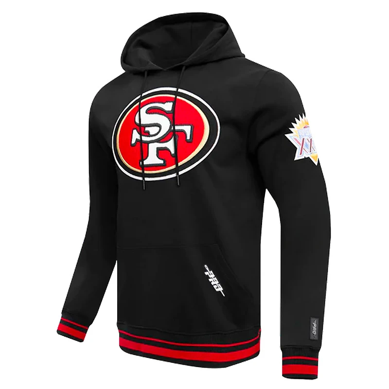 San Francisco 49ers Pro Standard Black Mashup Rib Hoodie