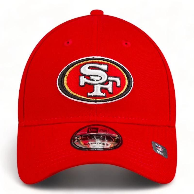 San Francisco 49ers Red Super Bowl LVIII Side Patch New Era 9FORTY Adjustable Hat