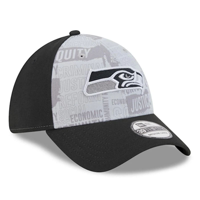 Seattle Seahawks Black Inspire Change Sideline Hat NFL New Era 39THIRTY Flex Fit