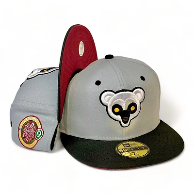 Chicago Cubs Stone Black Two Tone Wrigley Field Patch Cardinal UV New Era 59FIFTY Fitted Hat