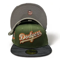 Los Angeles Dodgers Green Black Camo Militant Pack 60th Patch Gray UV 59FIFTY Fitted Hat