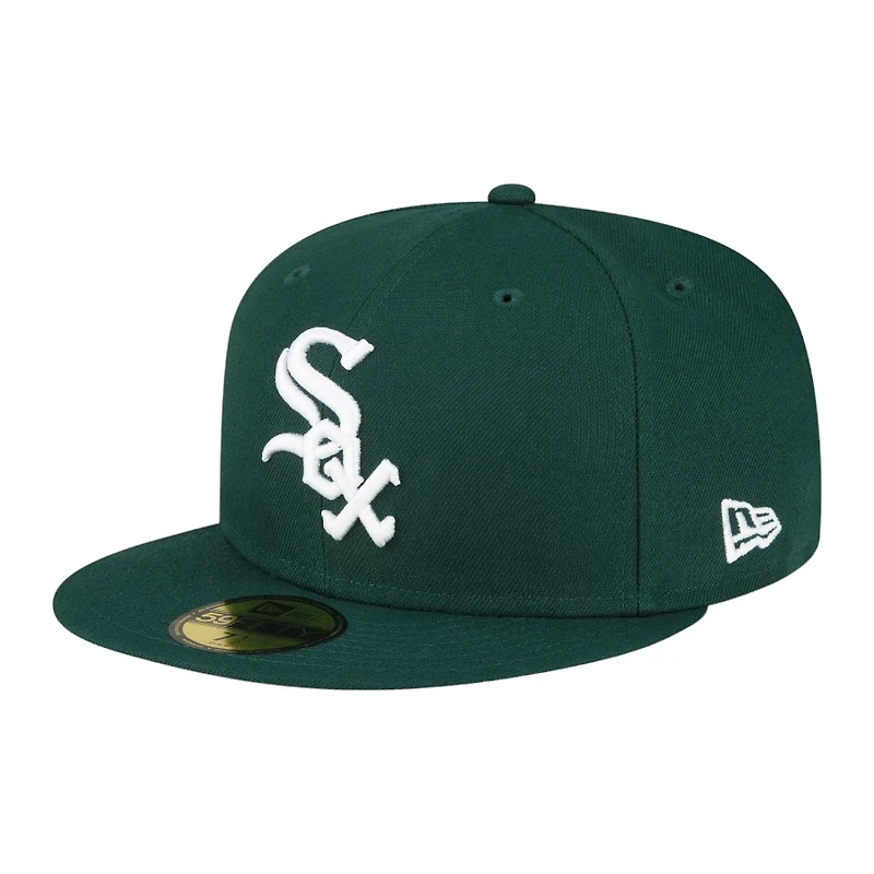 Chicago White Sox Forrest Green Logo Gray UV Basic New Era 59FIFTY Fitted Hat