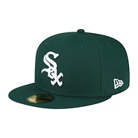 Chicago White Sox Forrest Green Logo Gray UV Basic New Era 59FIFTY Fitted Hat