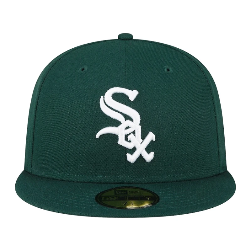 Chicago White Sox Forrest Green Logo Gray UV Basic New Era 59FIFTY Fitted Hat
